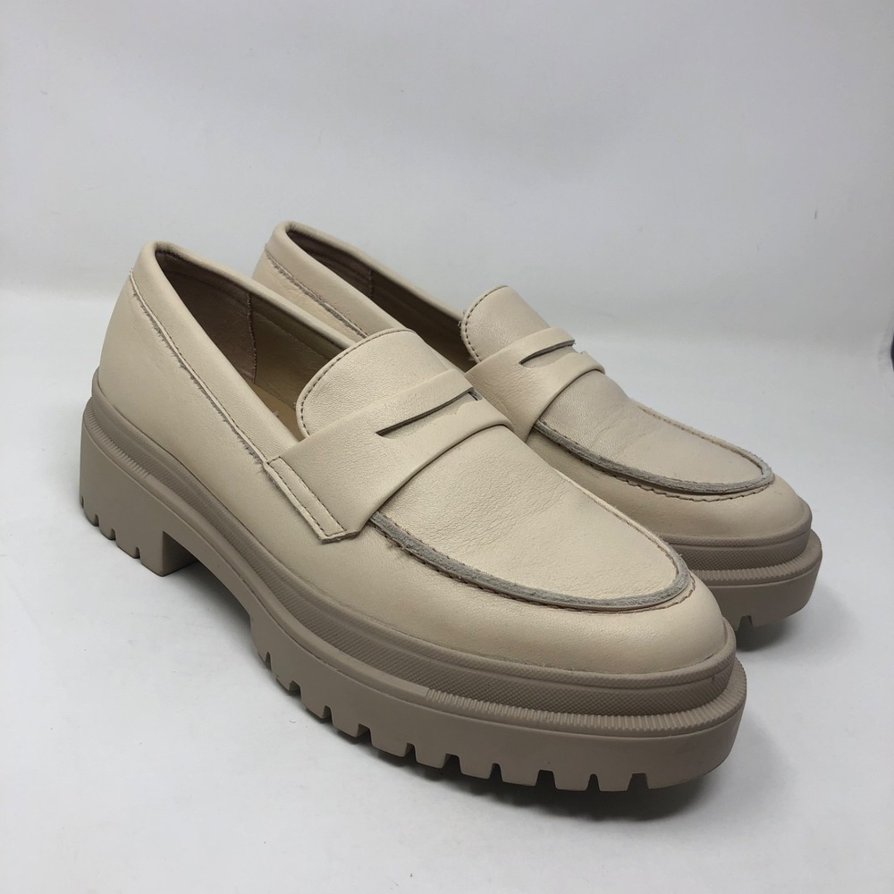 Patina Loafer Womens 8.5 Chunky Platform‎ Cream Academia Preppy Y2K 90s